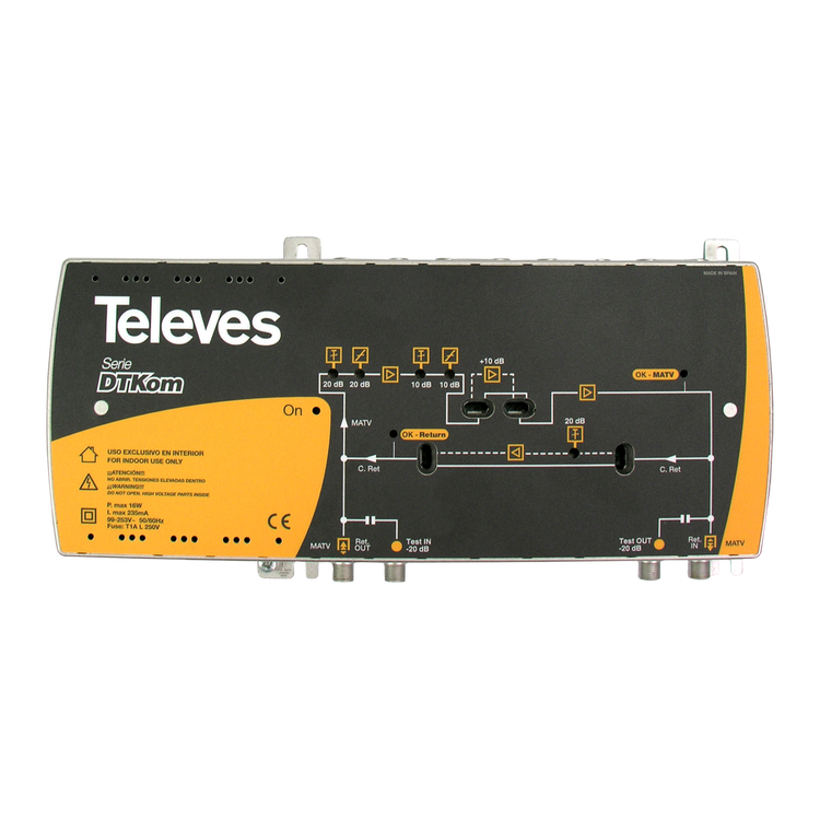 DTKom bredbandssförstärkare 30-40 dB 1in 1 ut. Comhem