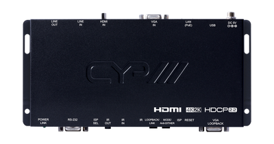 CYP/// HDMI eller VGA över IP sändare med USB, 4K, HDCP2.2, PoE, CEC