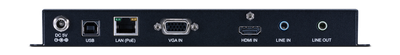 CYP/// HDMI eller VGA över IP sändare med USB, 4K, HDCP2.2, PoE, CEC