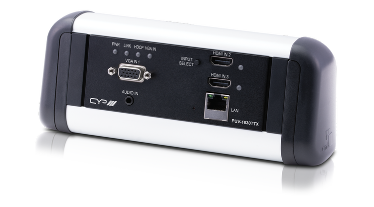 Sändare för bordsplacering, HDMI, VGA, HDBaseT, LAN, PoH