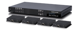4x4 HDMI till HDBaseT Matris, HDCP 2.2, 4K, PoH, Audio De-embed, 60m
