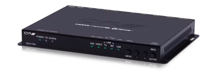 HDMI/DisplayPort kombinerad sändare/ mottagare över Fiber, 4K UHD, USB/KVM