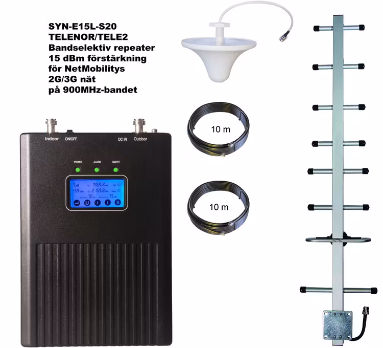 Paket för Telenor/Tele2 +15dBm med en inomhusantenn 900Mhz