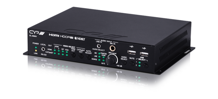 HDMI / DP / VGA Presentations Switch över HDBaseT Sändare 4K m.m