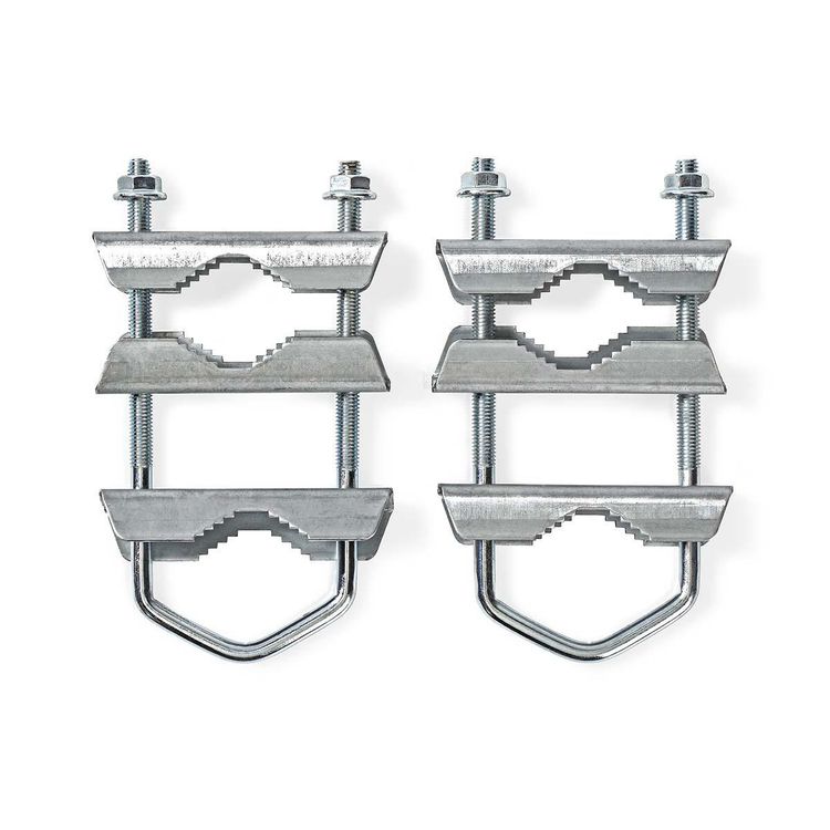 Mastklämma för dubbla rör 2-pack