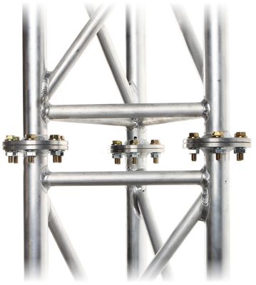  Fackverksmast Aluminium 6m komplett med fällbar fot