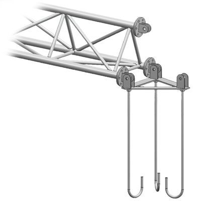  Gjutkrok för fackverksmast aluminium 3-pack