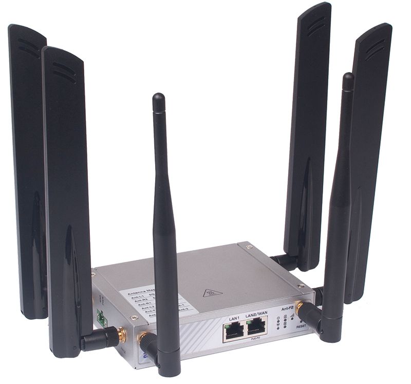 Industrirouter med 5G/4G redundans, wifi  och 2 ethernet portar