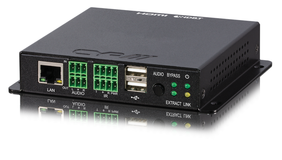 PUV-3090RX-UEA UHD+ HDMI over HDBaseT3 Receiver with analogue audio I/O, USB 2.0 pathway & LAN (18Gbps, 4K@60Hz 4:4:4, 8-bit, HDR)
