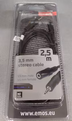 3.5mm stereo kabel, 2.5m hona-hane