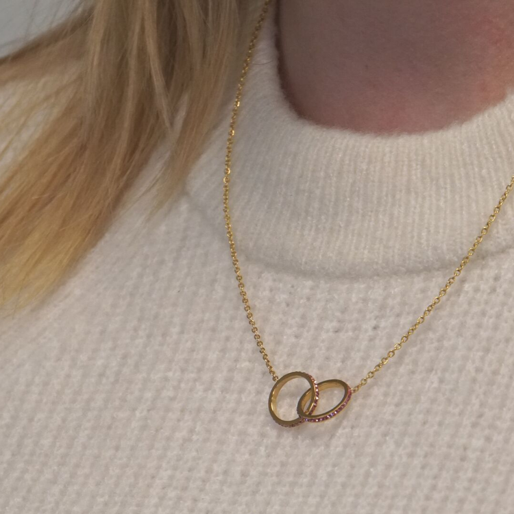 BLING HALSBAND FÖR BRÖSTCANCERFORSKNING