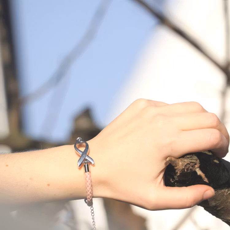 NYA LIV LÄDERARMBAND ROSA FÖR BRÖSTCANCERFORSKNINGEN