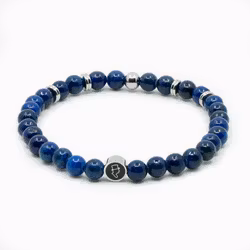 Ädelstensarmband 6mm Deep Sea