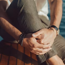 Läderarmband Dubbel Svart