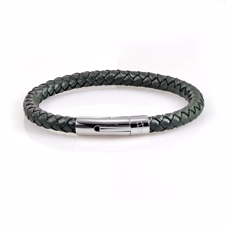 Green Round Single Leather