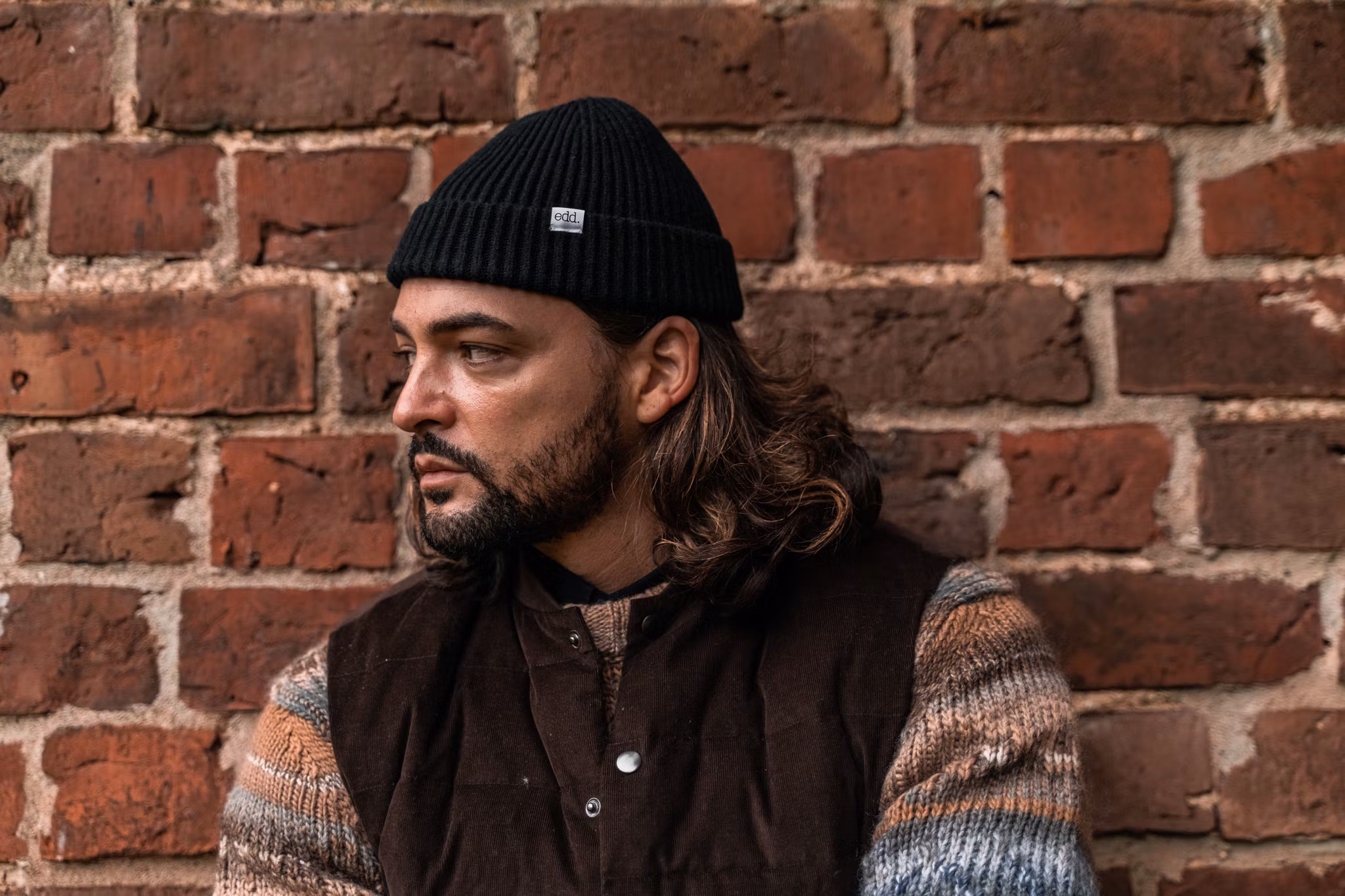 Jake Ribbed Beanie Black