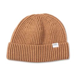 Jake Ribbed Beanie Dark Sand