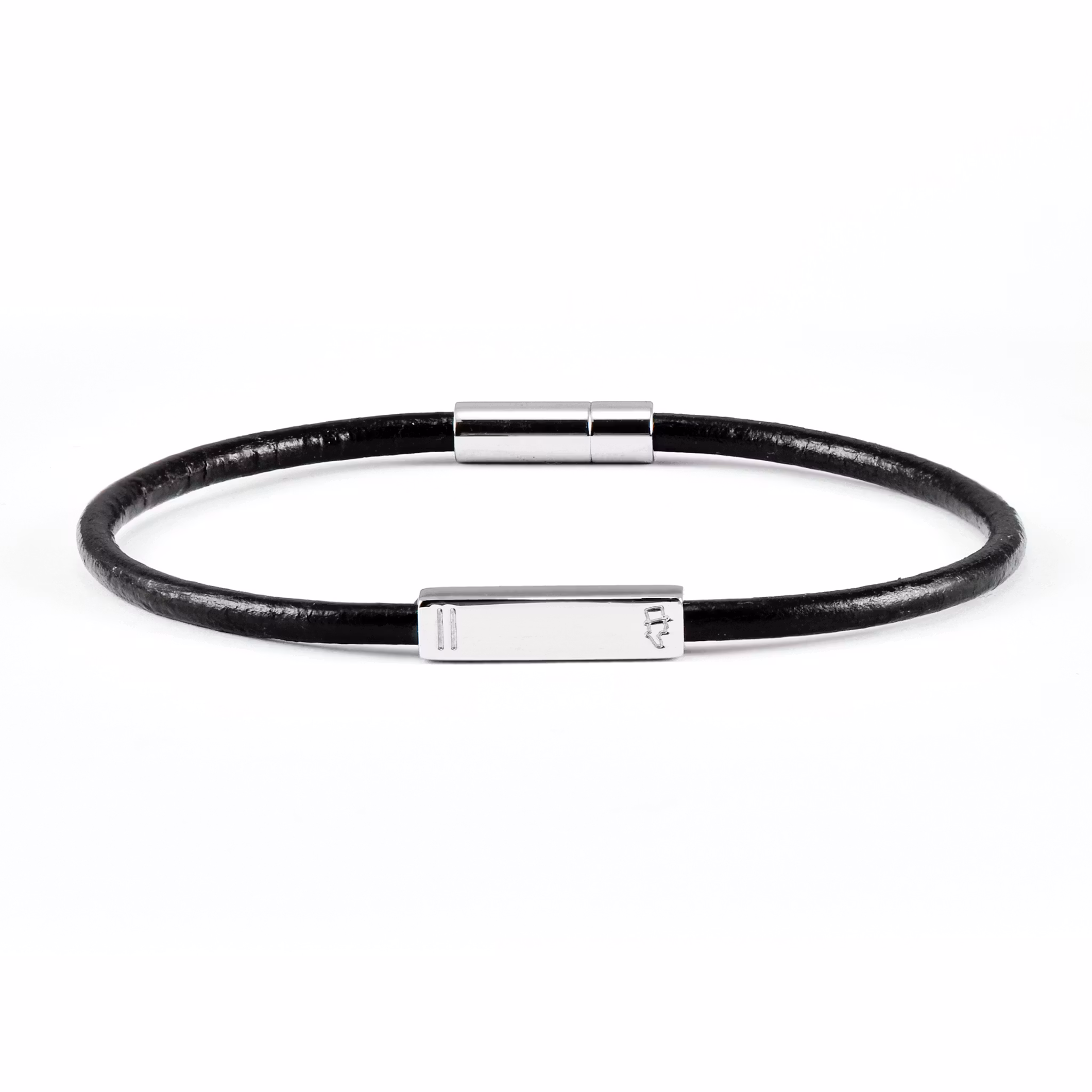 Läderarmband TIMELESS Smalt Svart