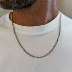 TIMELESS Halsband Shadow Silver 3mm
