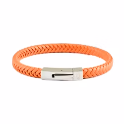 Läderarmband Singel Orange