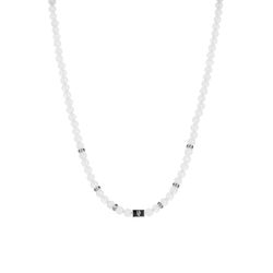 Ädelstenshalsband 6mm Vit