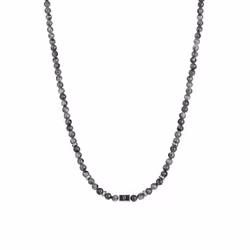 Ädelstenshalsband 6mm Grå