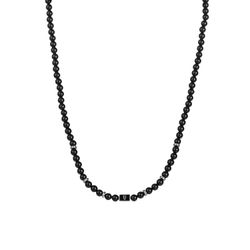 Ädelstenshalsband 6mm Svart