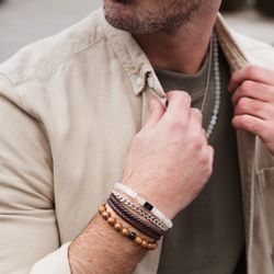 Ädelstensarmband 8mm Oak