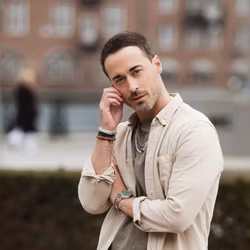 Läderarmband Dubbelt/Runt Brunt