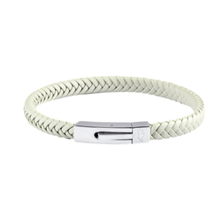 Läderarmband Singel Ljus grå