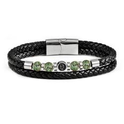 Grön Läder/Ädelsten Kombo