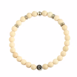 Ädelstensarmband 6mm Fossil