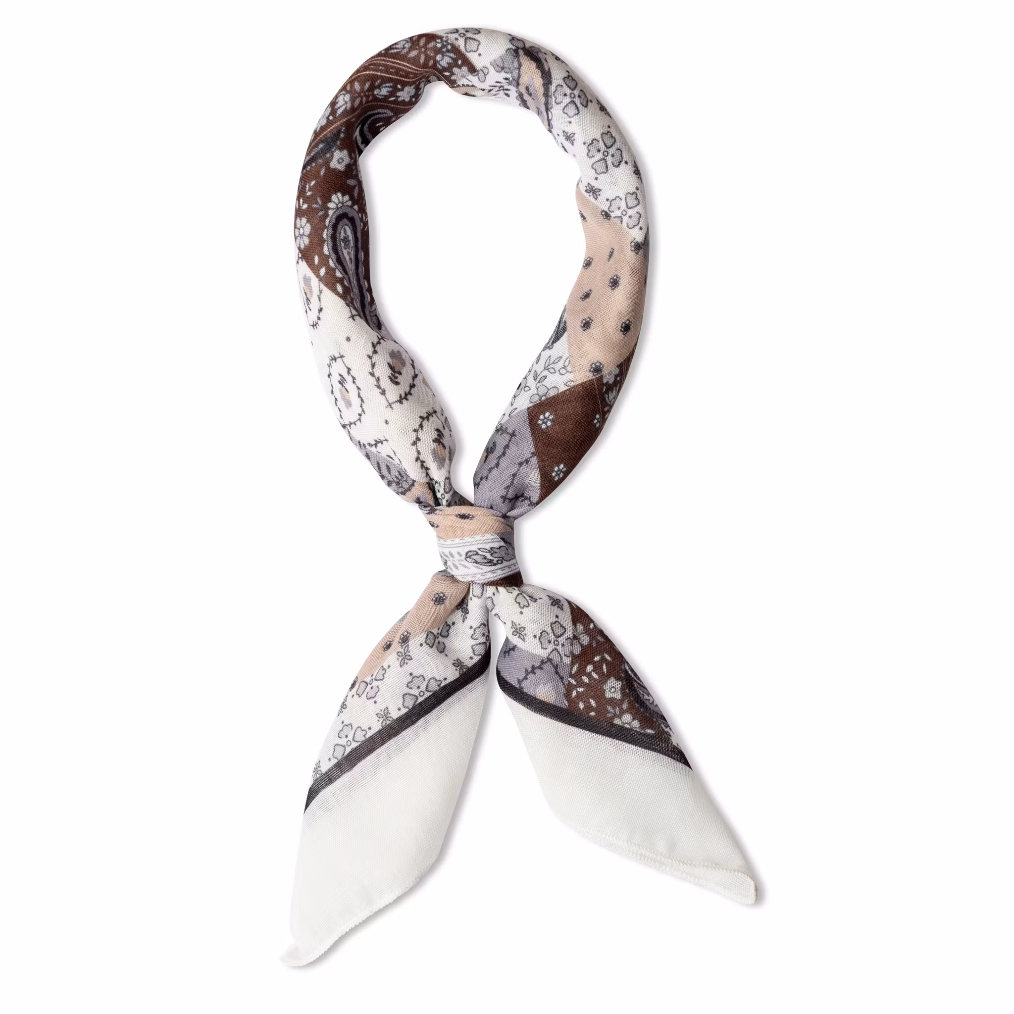Bandana 48-Brun/Vit