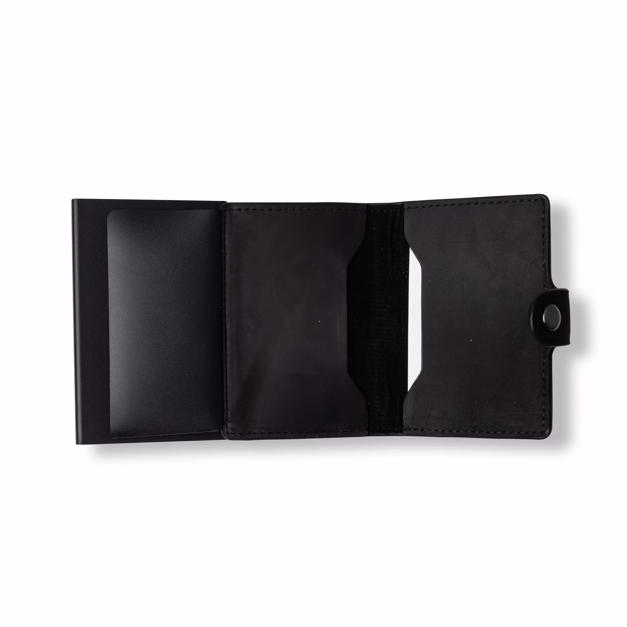 Korthållare Aluminium / Läder Svart