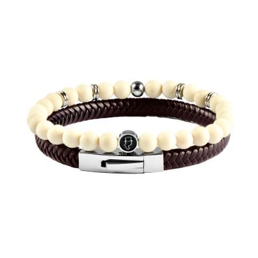 Mix & Match - Fossil 6mm - Läder Brun