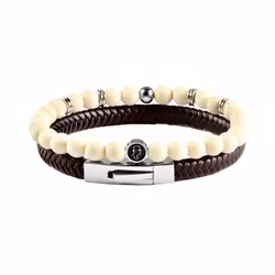 Mix & Match - Fossil 6mm - Läder Brun