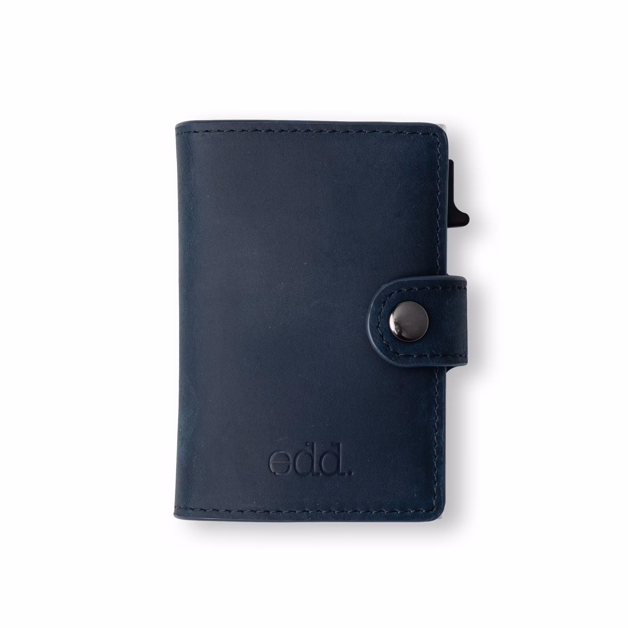 Korthållare Aluminium Silver / Läder Navy