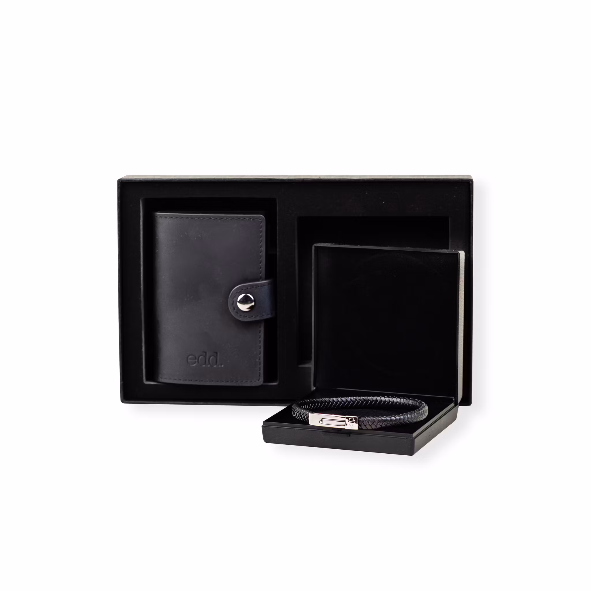 Presentbox Plånbok/Armband Svart