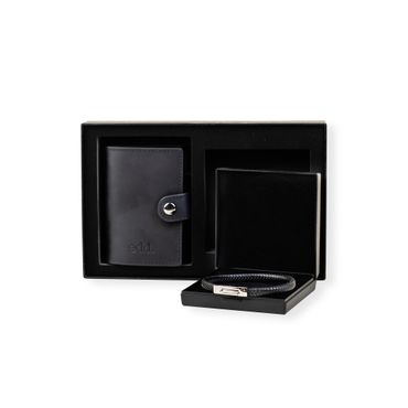 Presentbox Plånbok/Armband Svart