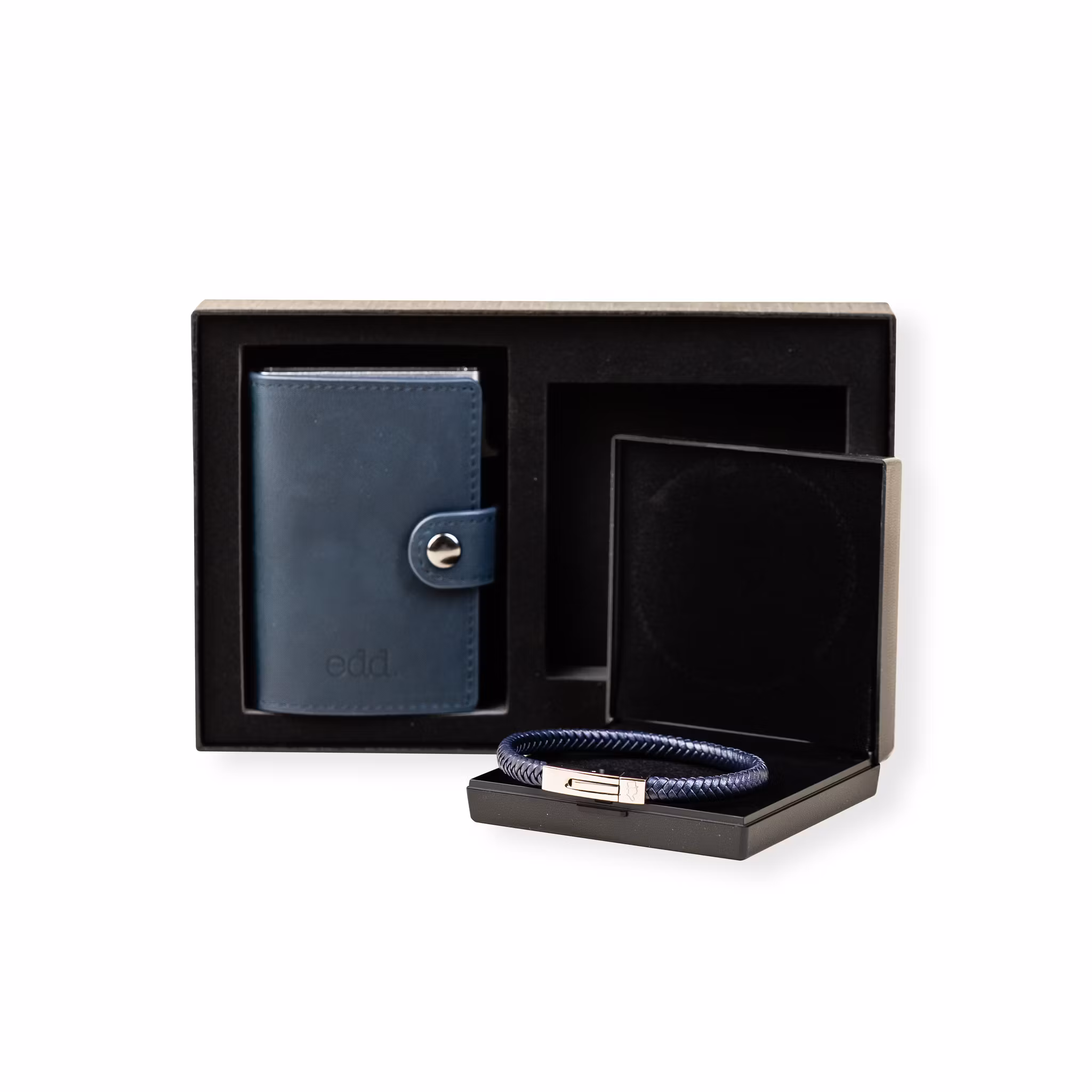 Presentbox Plånbok/Armband Navy
