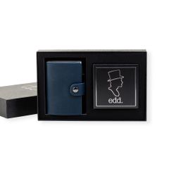 Presentbox Plånbok/Armband Navy