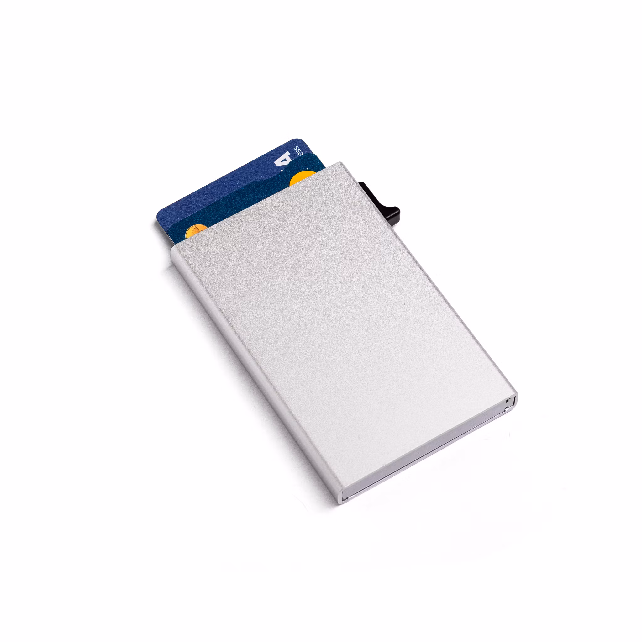 Singel Aluminium Korthållare Silver