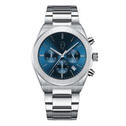 edd. Klocka Silver Blå