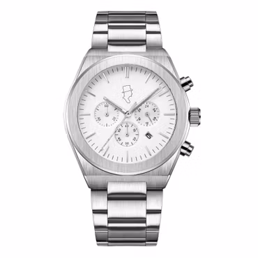 edd. Klocka Silver Vit