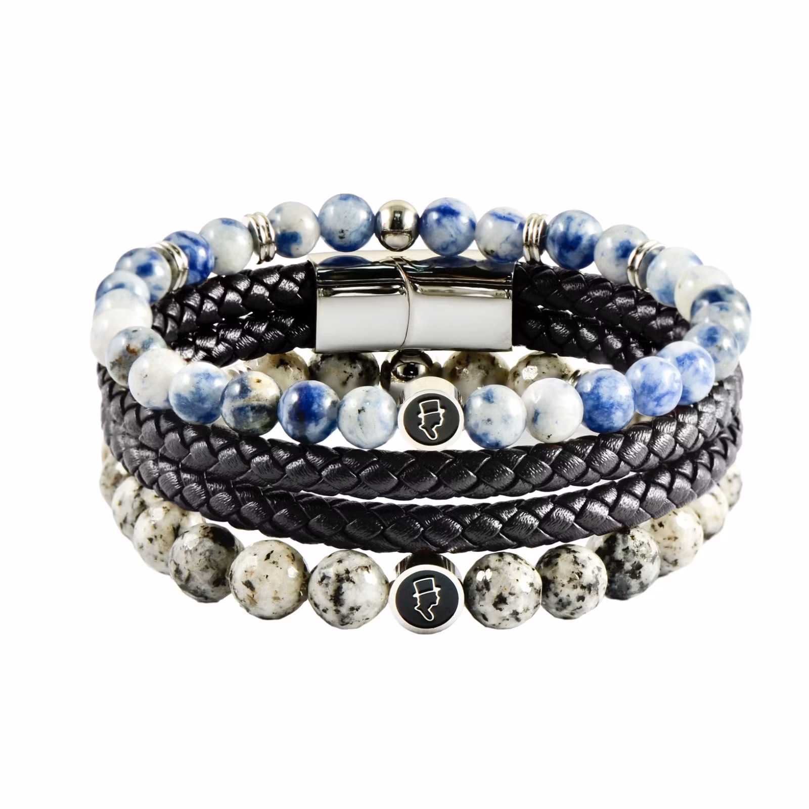 Mix & Match - Heaven 6mm - Dubbel Läder - Stone 8mm