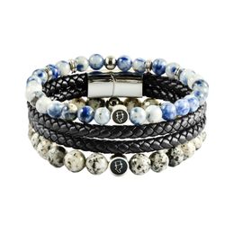Mix & Match - Heaven 6mm - Dubbel Läder - Stone 8mm