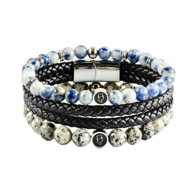Mix & Match - Heaven 6mm - Dubbel Läder - Stone 8mm