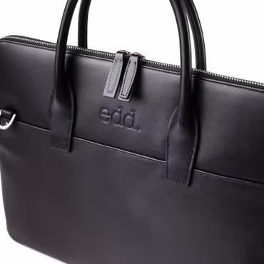 Dataväska Läder Svart