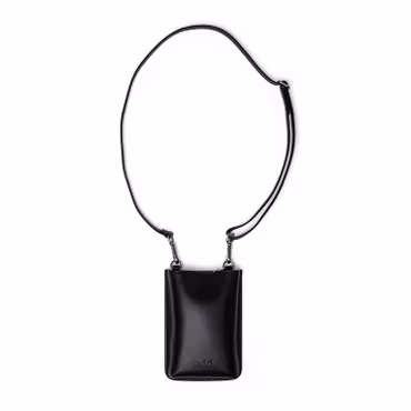 Crossbody Väska Läder Svart