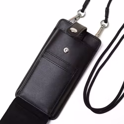 Mobilväska Läder Svart